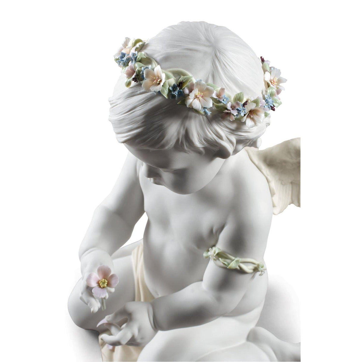 Lladró Figurina Angelo Cherubino Dell'Amore Edizione Limitata 36x28cm Porcellana
