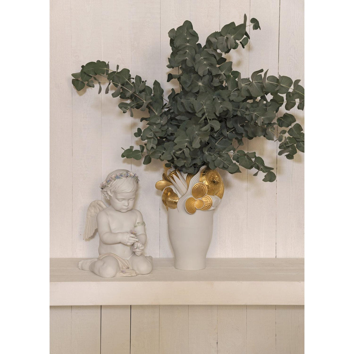 Lladró Figurina Angelo Cherubino Dell'Amore Edizione Limitata 36x28cm Porcellana