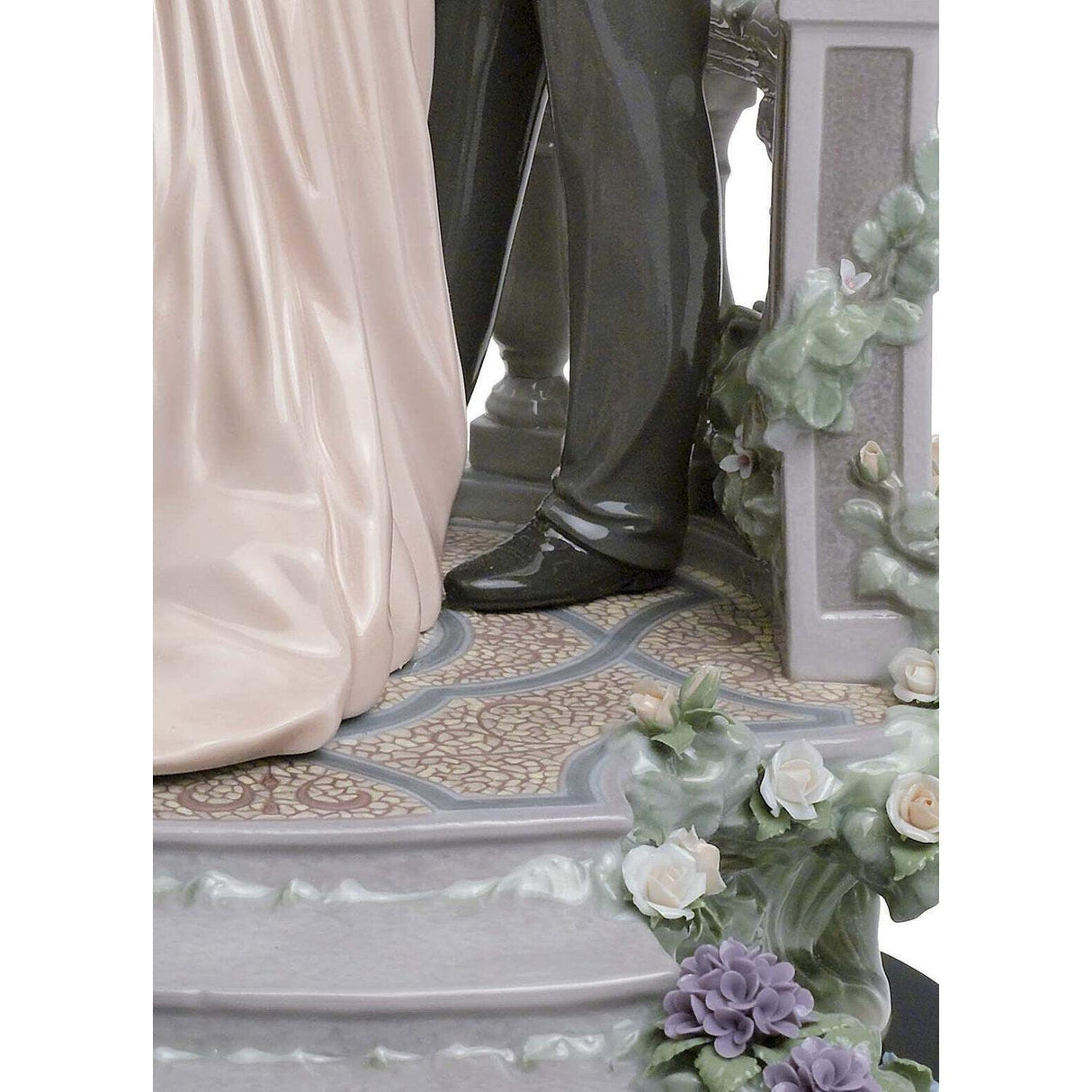 LLADRO' Figurina Coppia Amore Sotto la Luna Edizione Limitata 30x22cm Porcellana