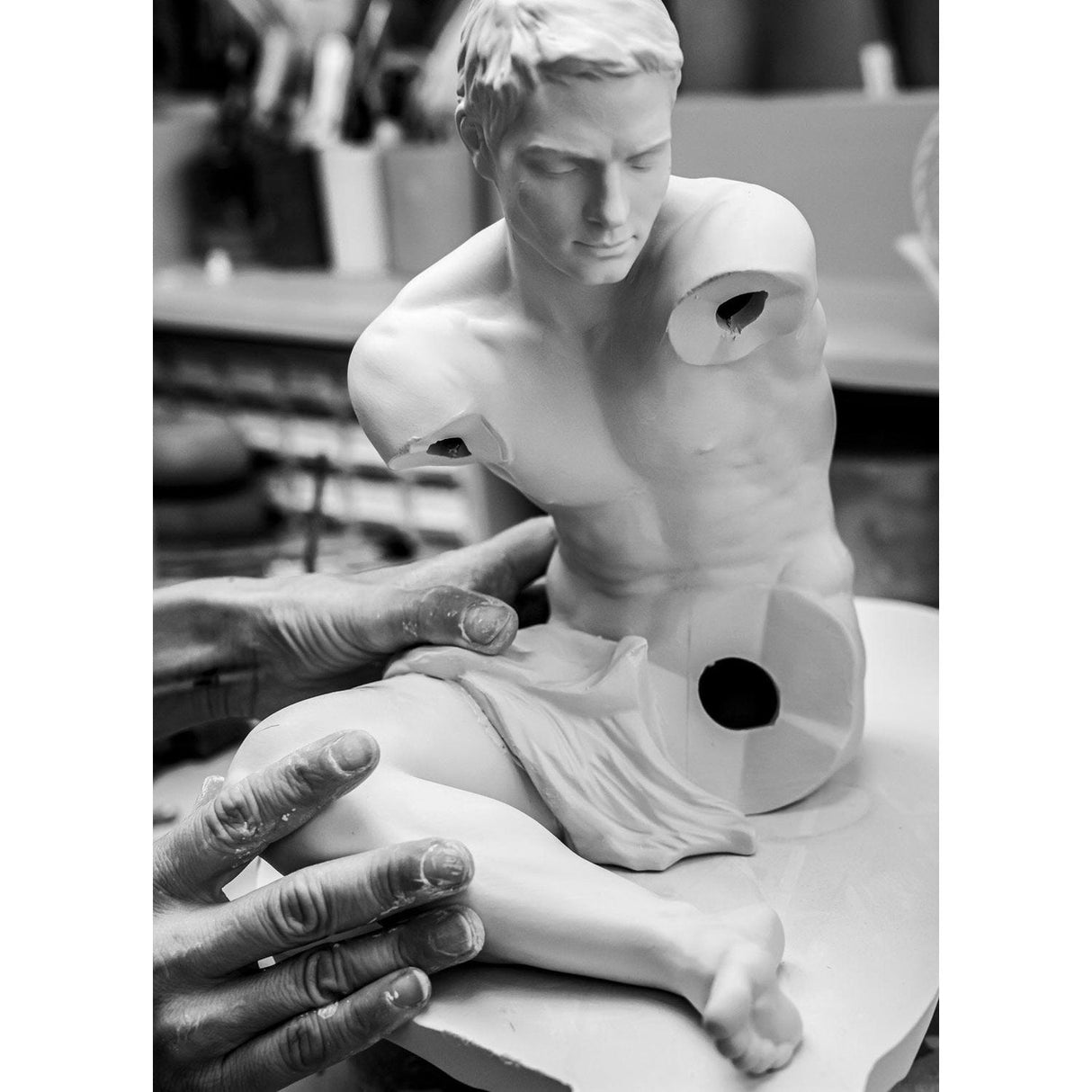 Lladró Figurina Angelo Custode 28x40cm Porcellana