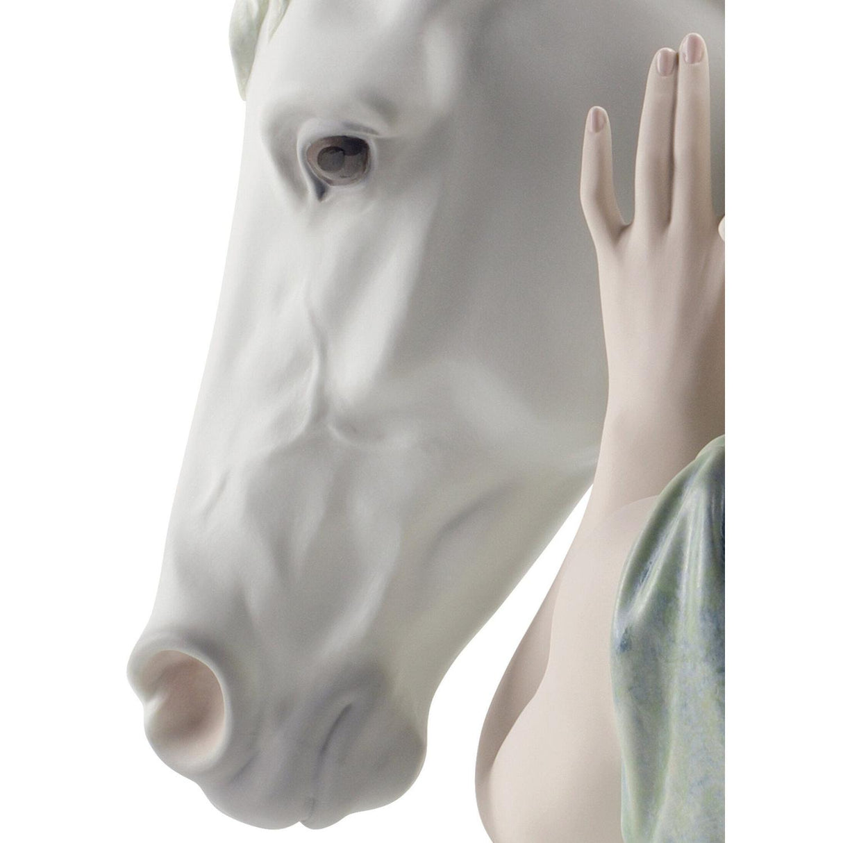 Lladró Figurina Donna Compagno Fedele Edizione Limitata 37x49cm Porcellana