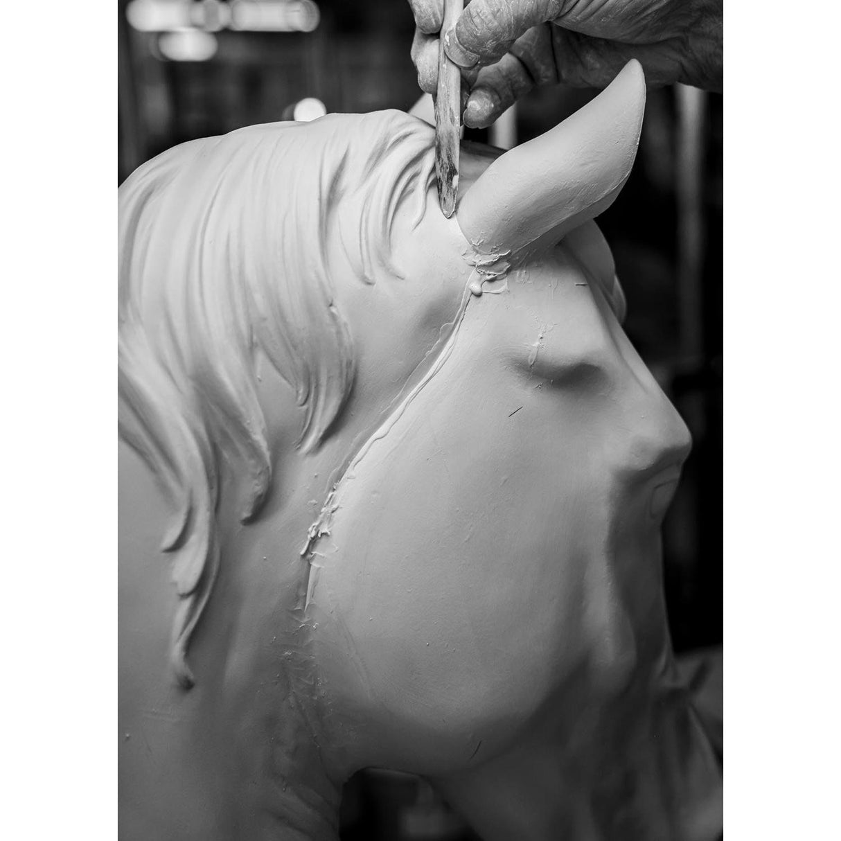 Lladró Figurina Donna Compagno Fedele Edizione Limitata 37x49cm Porcellana