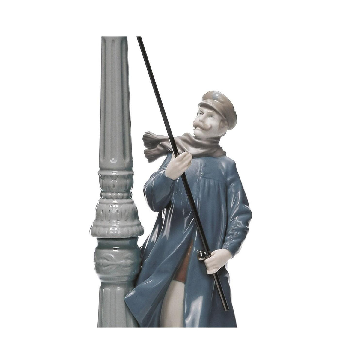 LLADRO' Figurina L'Uomo Dei Lampioni 48x14cm Porcellana