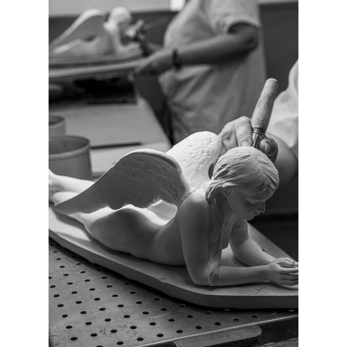 Lladró Figurina Angelo Bellissimo 13x42cm Porcellana