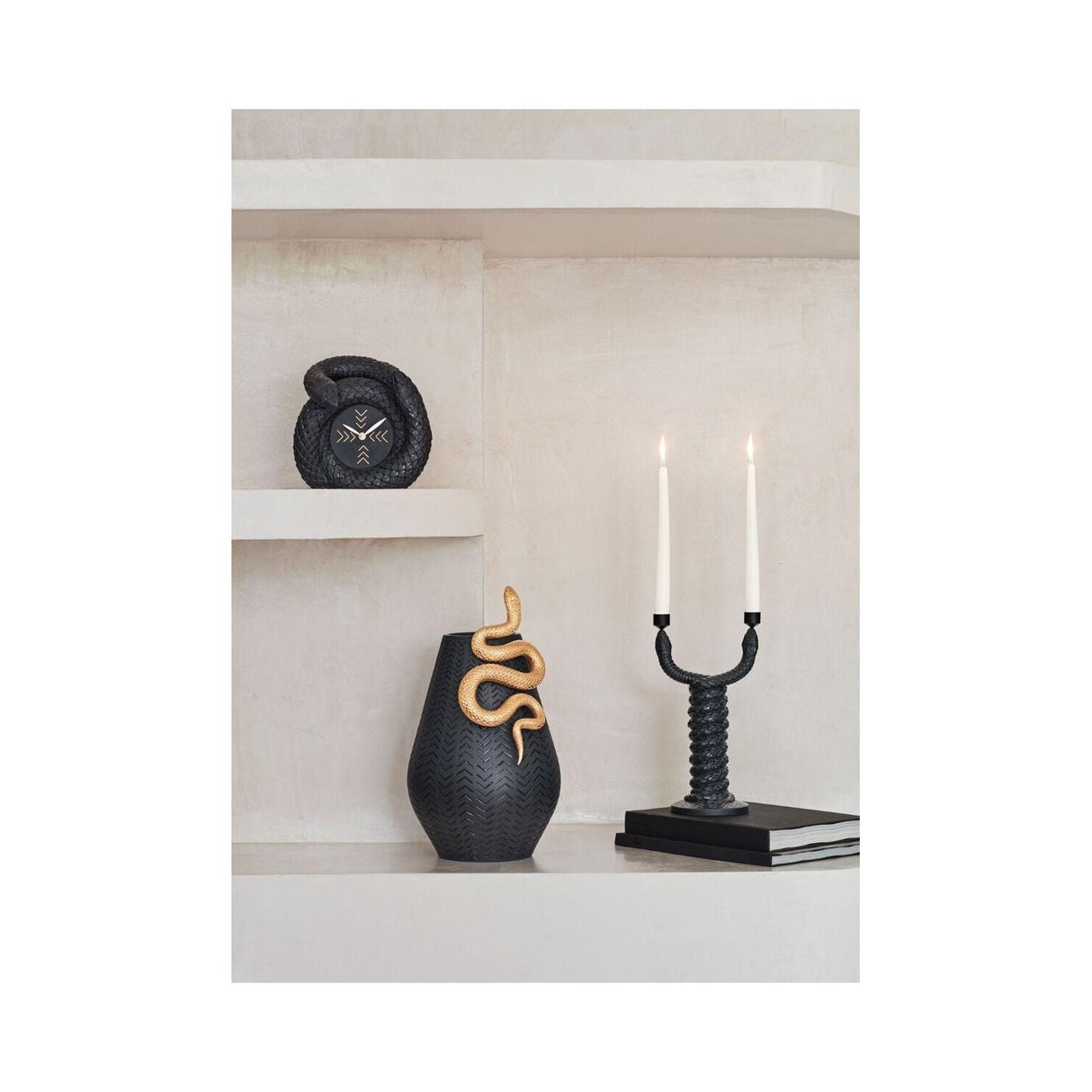 LLADRO' Vaso Snakes 42x24cm Porcellana