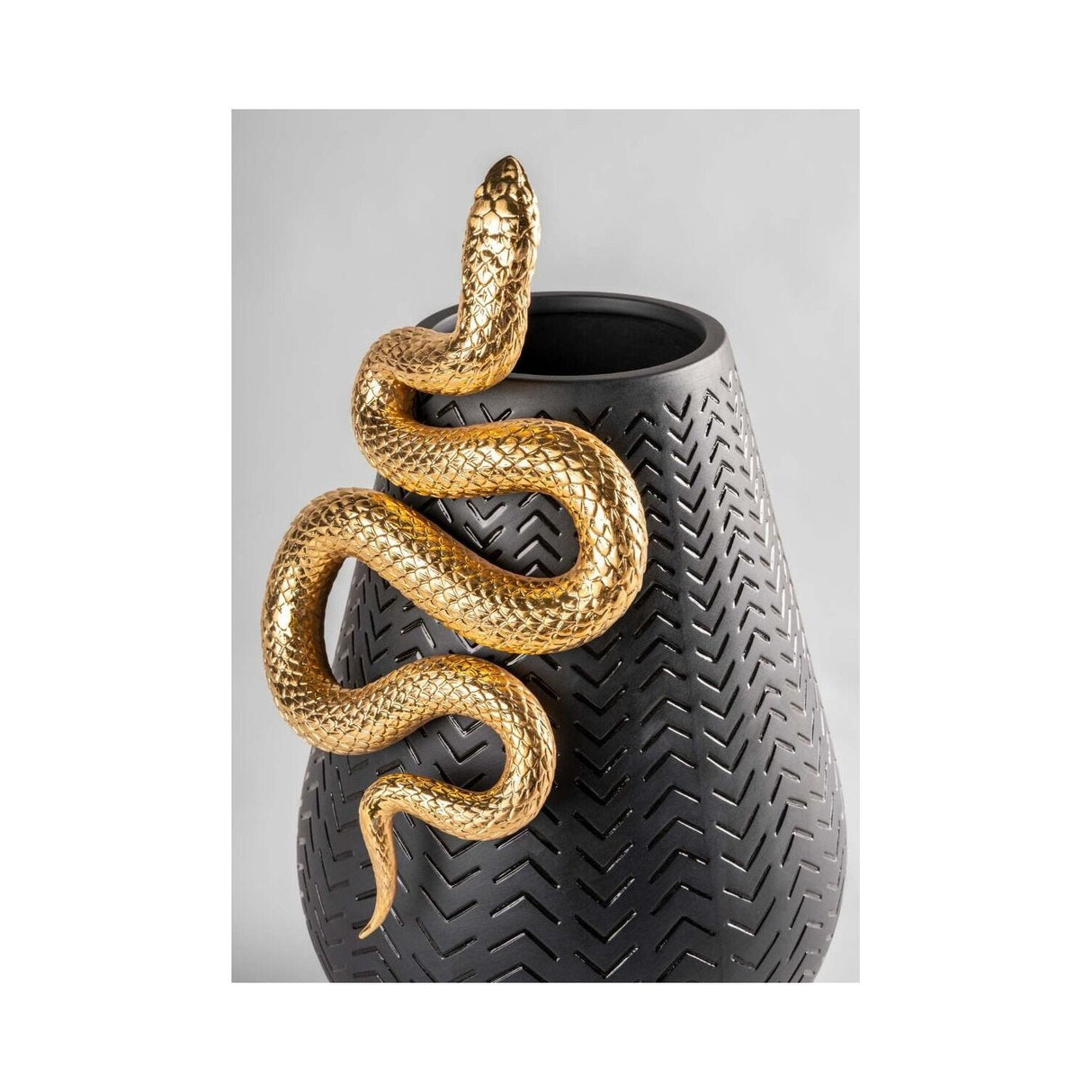 LLADRO' Vaso Snakes 42x24cm Porcellana