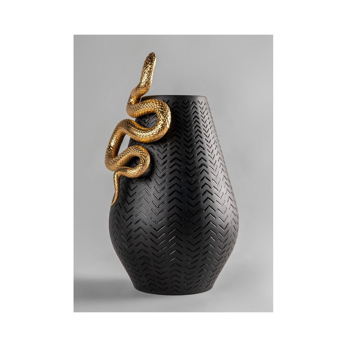 LLADRO' Vaso Snakes 42x24cm Porcellana