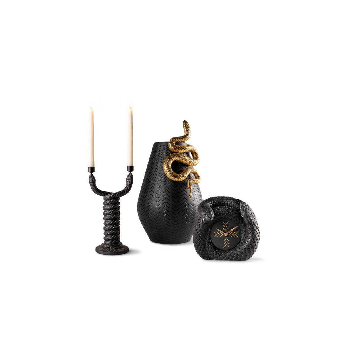 LLADRO' Vaso Snakes 42x24cm Porcellana