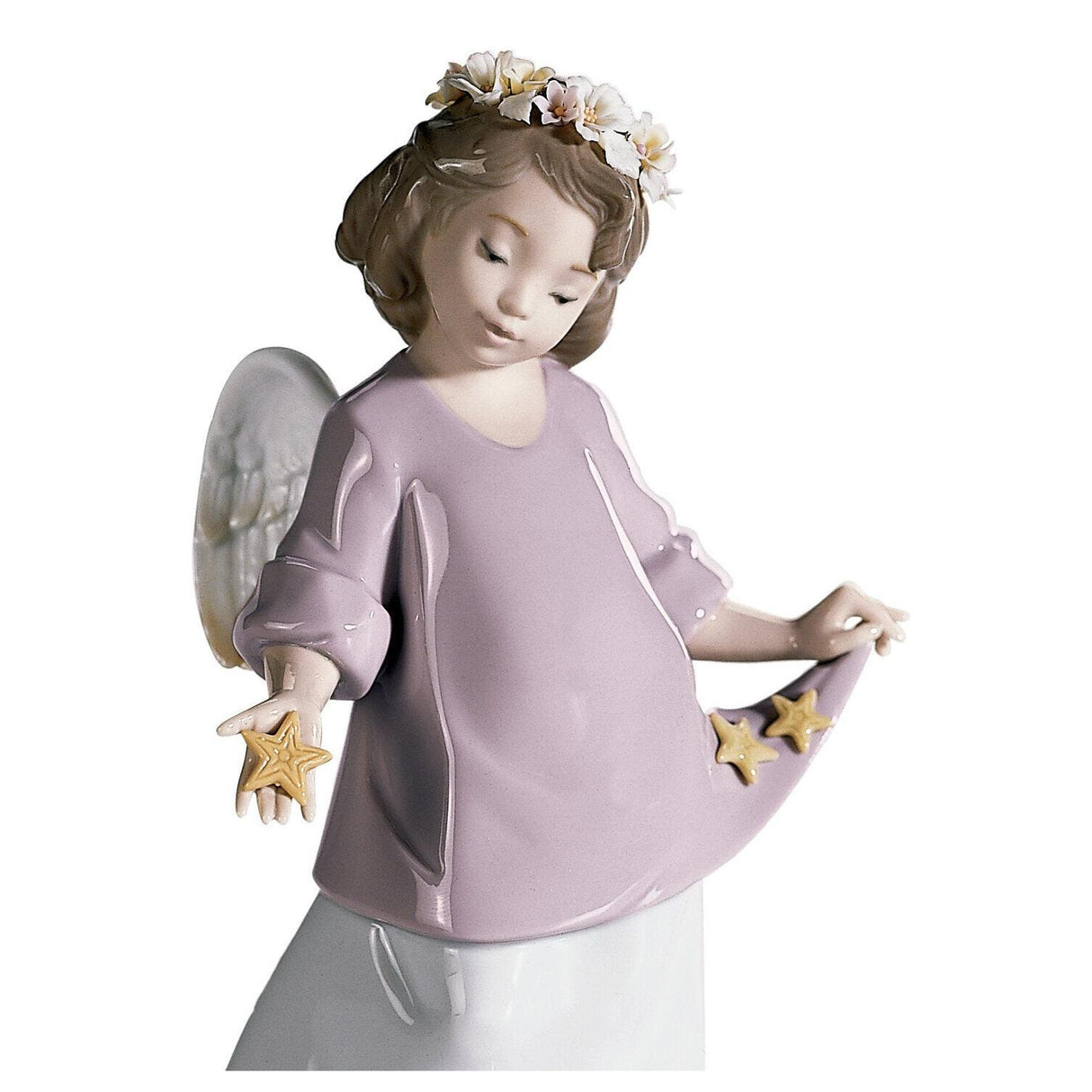 Lladró Figurina Angelo Le Mie Stelle Celestiali 19x12cm Porcellana