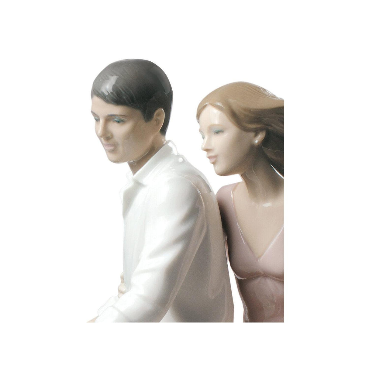 Lladró Figurina Coppia a Spasso con Te 27x27cm Porcellana