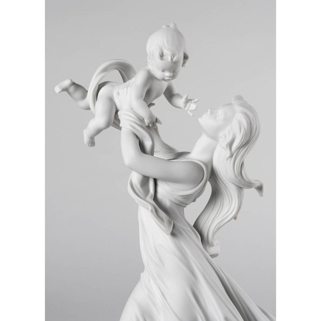 Lladró Figurina Madre Il Mio Bellissimo BebE' Bianco Mate 46x29cm Porcellana