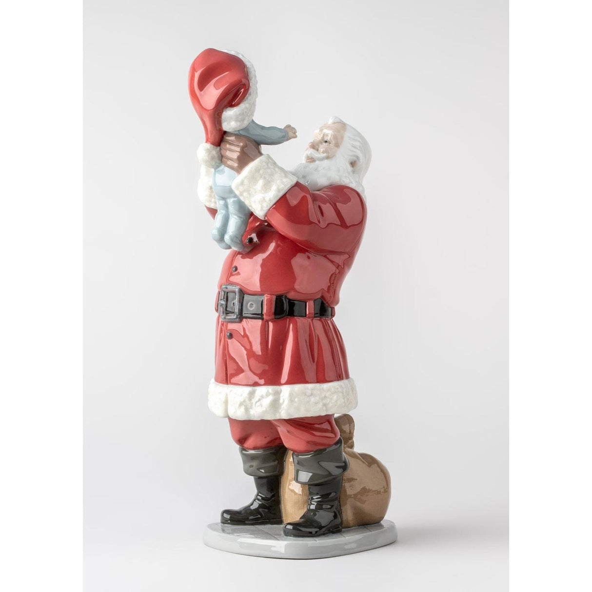 Lladró Buon Natale Babbo Natale! Scultura 38x13cm Porcellana
