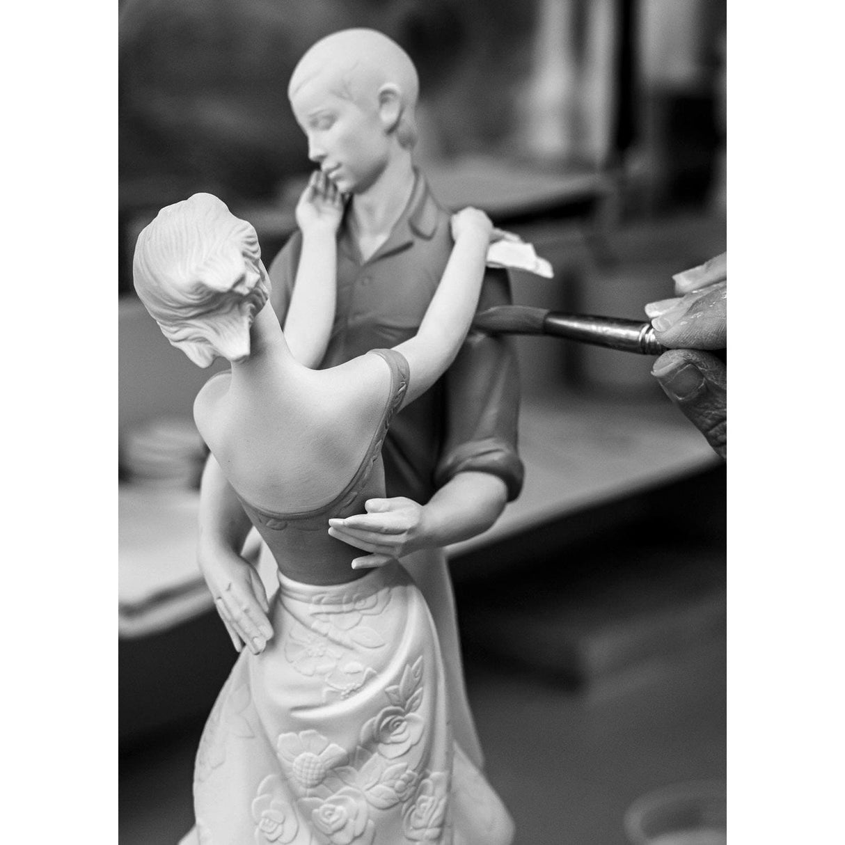 Lladró Figurina Coppia Incontro Felice 30x14cm Porcellana