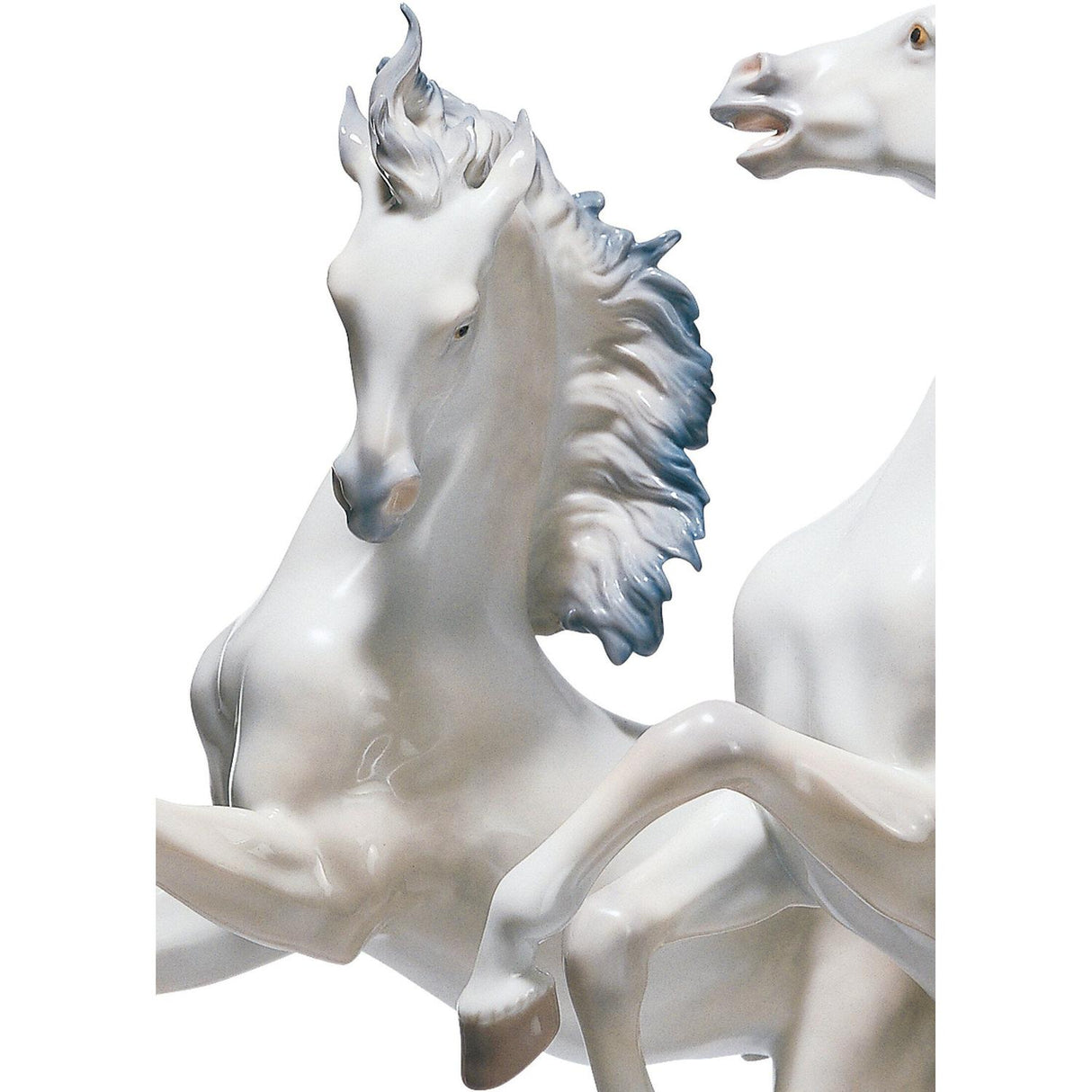 Lladró Scultura Cavalli Liberi Come Il Vento Edizione Limitata 53x47cm Porcellana