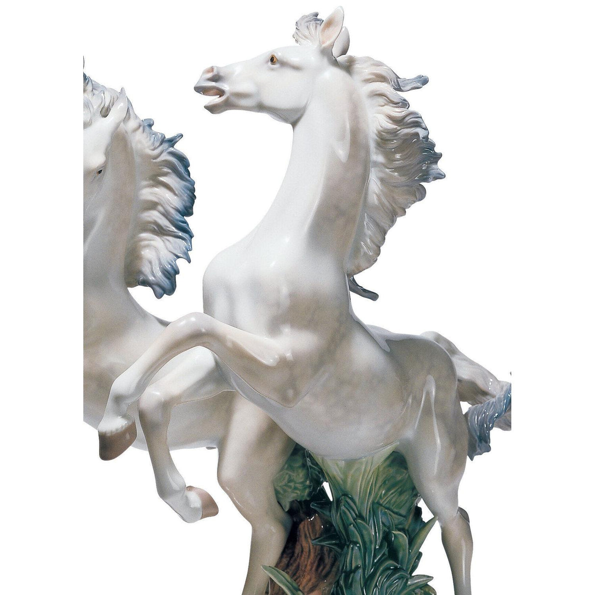 Lladró Scultura Cavalli Liberi Come Il Vento Edizione Limitata 53x47cm Porcellana