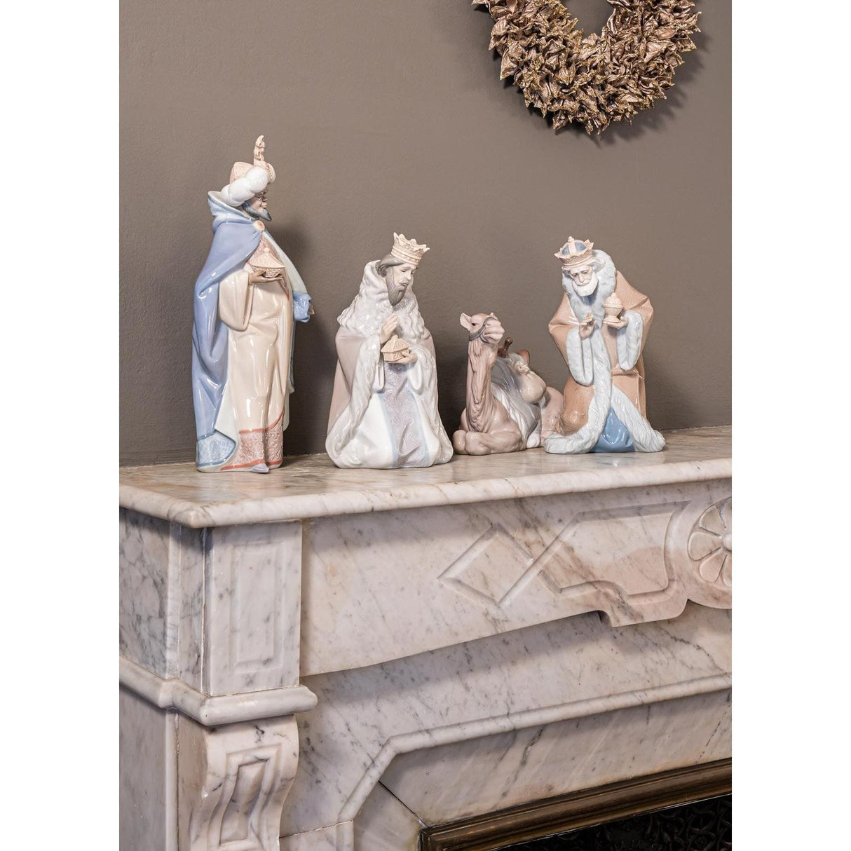 LLADRO' Figurina Natività Re Gaspare II 24x15cm Porcellana