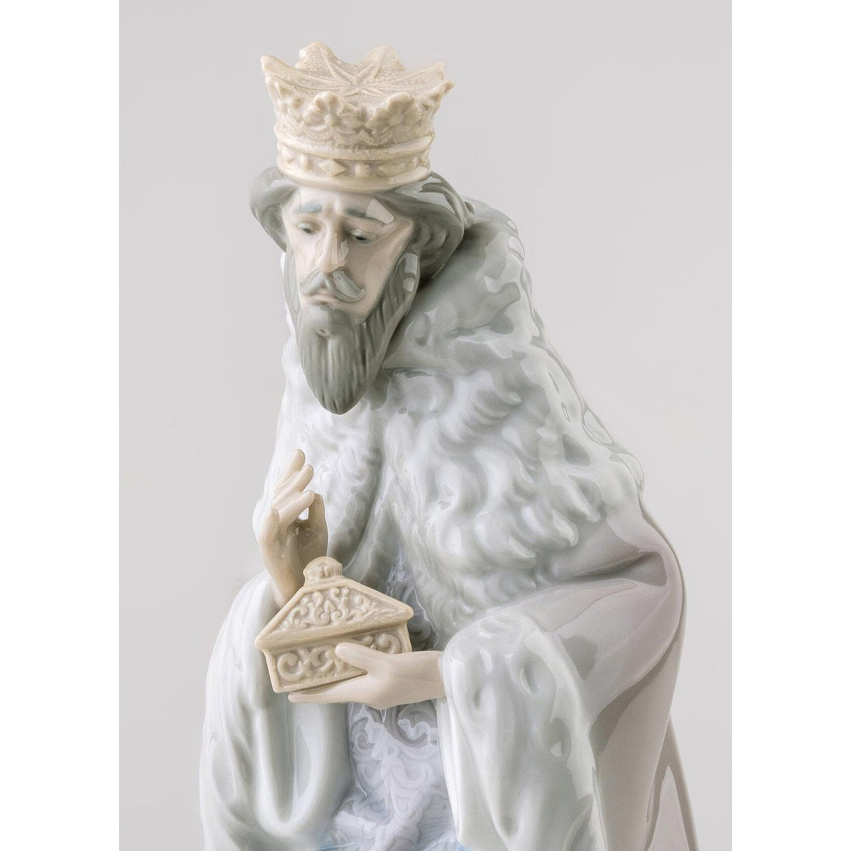 LLADRO' Figurina Natività Re Gaspare II 24x15cm Porcellana