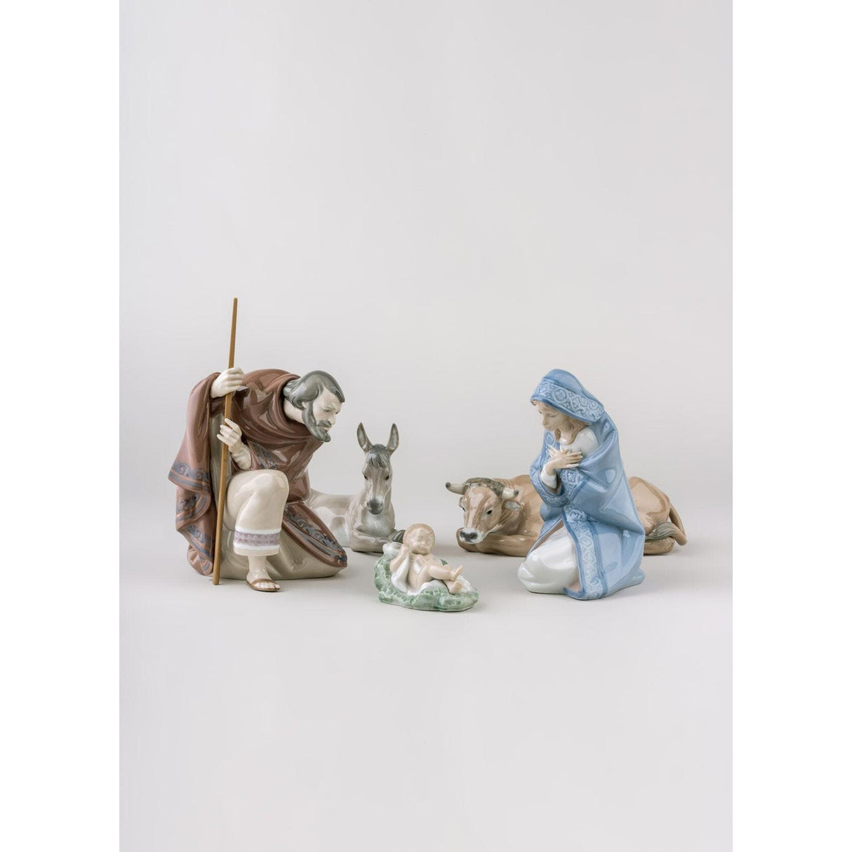 Lladró Figurina Natività Bue 7x22cm Porcellana