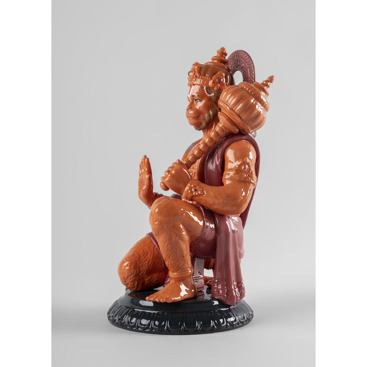 Lladró Figurina Hanuman Arancione 27x15cm Porcellana