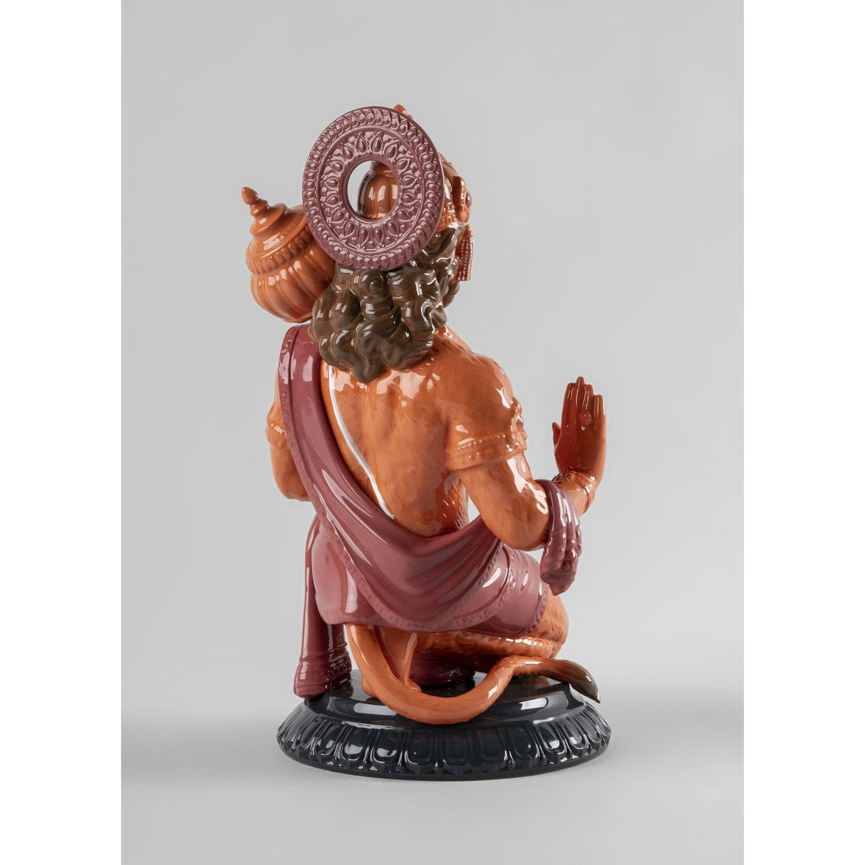 Lladró Figurina Hanuman Arancione 27x15cm Porcellana