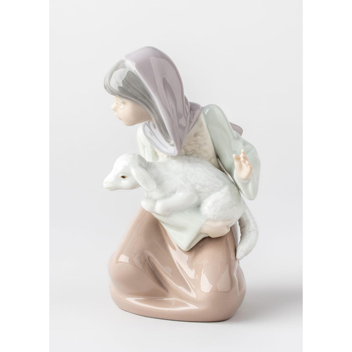 Lladró Figurina Natività Pastorella 14x8cm Porcellana
