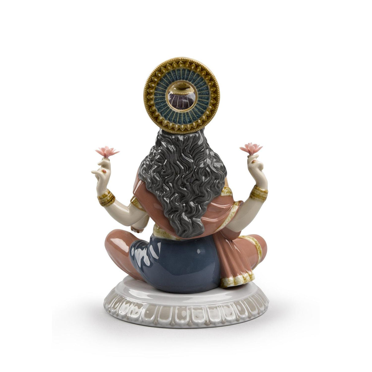 Lladró Figurina Dea Lakshmi 22x18cm Porcellana