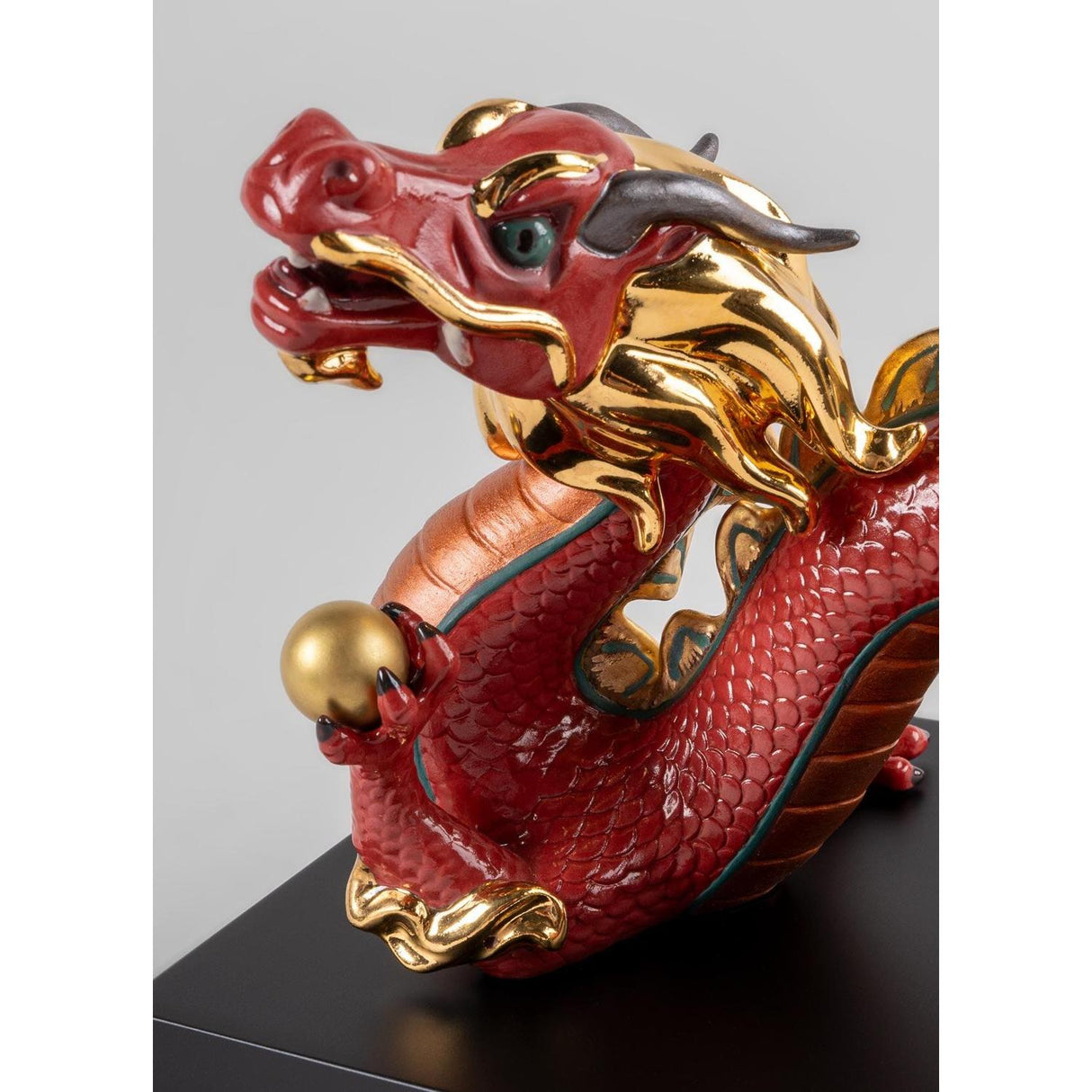 Lladró Scultura Drago Rosso Serie Limitata 16x20cm Porcellana