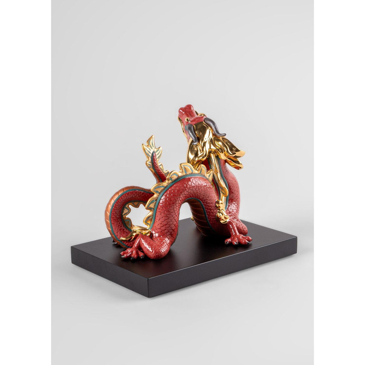 Lladró Scultura Drago Rosso Serie Limitata 16x20cm Porcellana