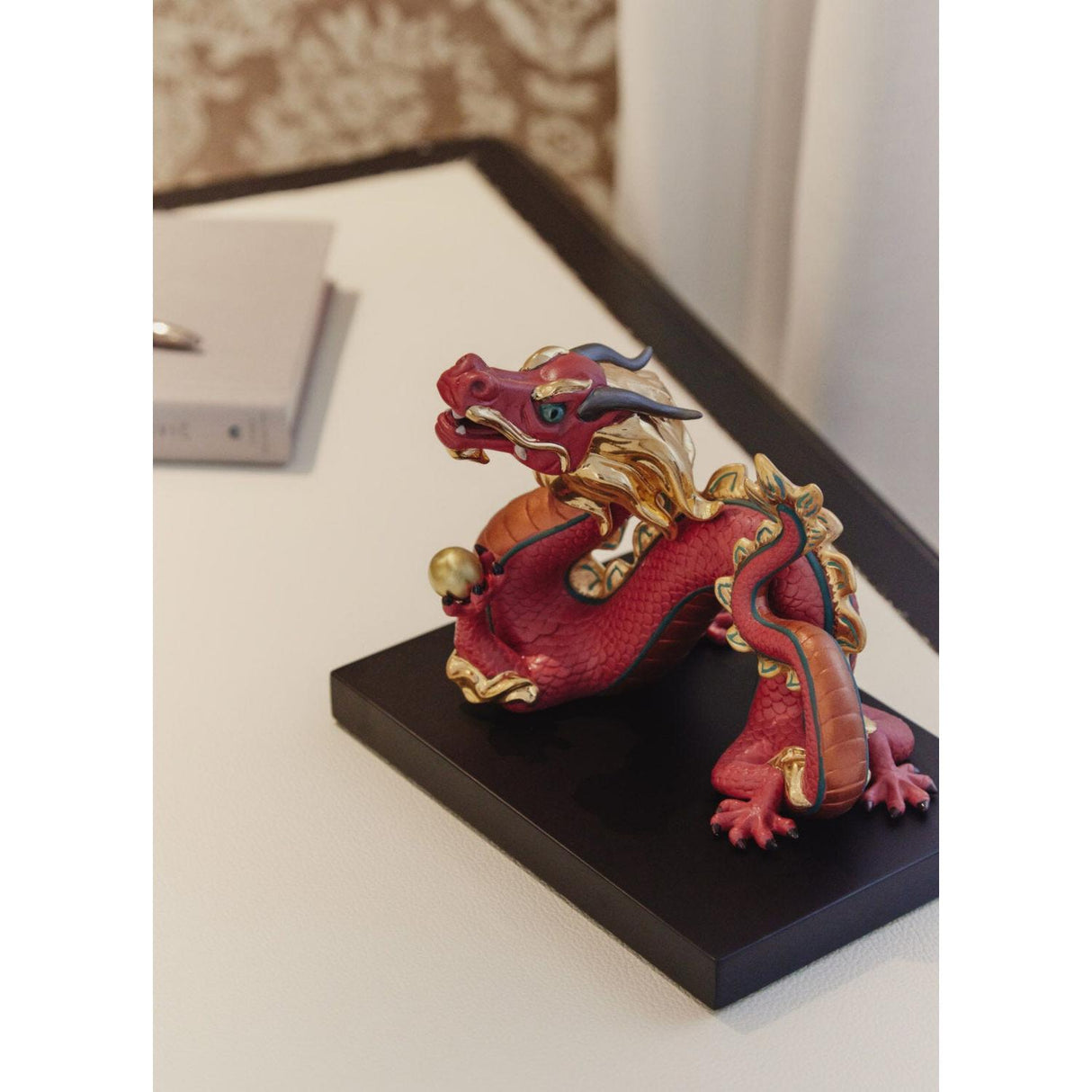Lladró Scultura Drago Rosso Serie Limitata 16x20cm Porcellana