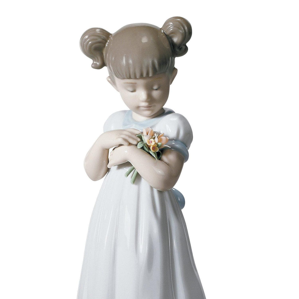 Lladró Figurina Bimba Fiori per la Mamma 21x7cm Porcellana