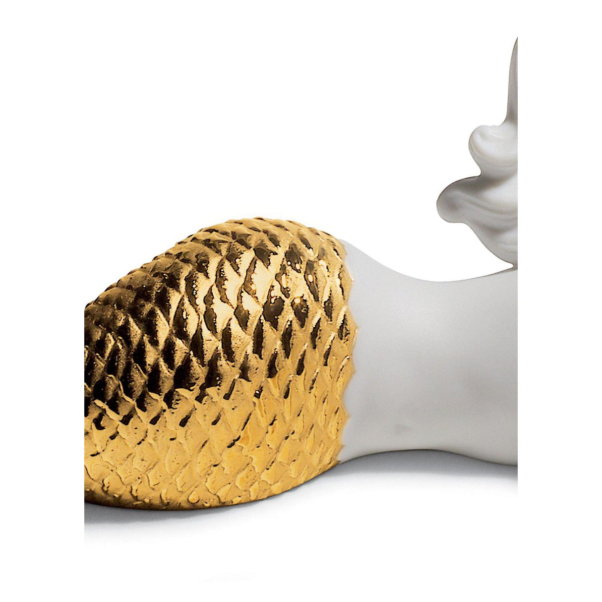 Lladró Figurina Sirena Sognando Il Mare Lustro Oro 8x16cm Porcellana