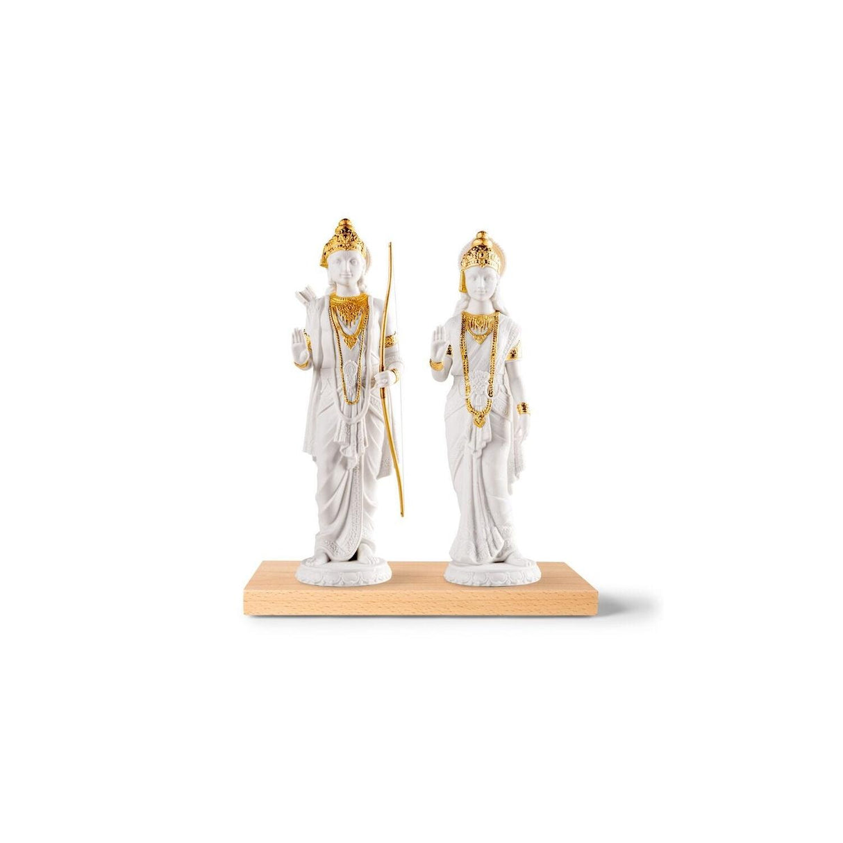 LLADRO' Scultura Sita Lustro Oro 29x8cm Porcellana