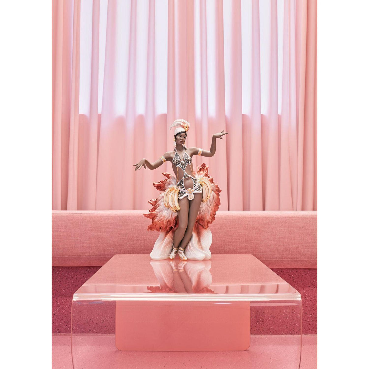 Lladró Scultura Dea D'Ebano 52x36cm Porcellana