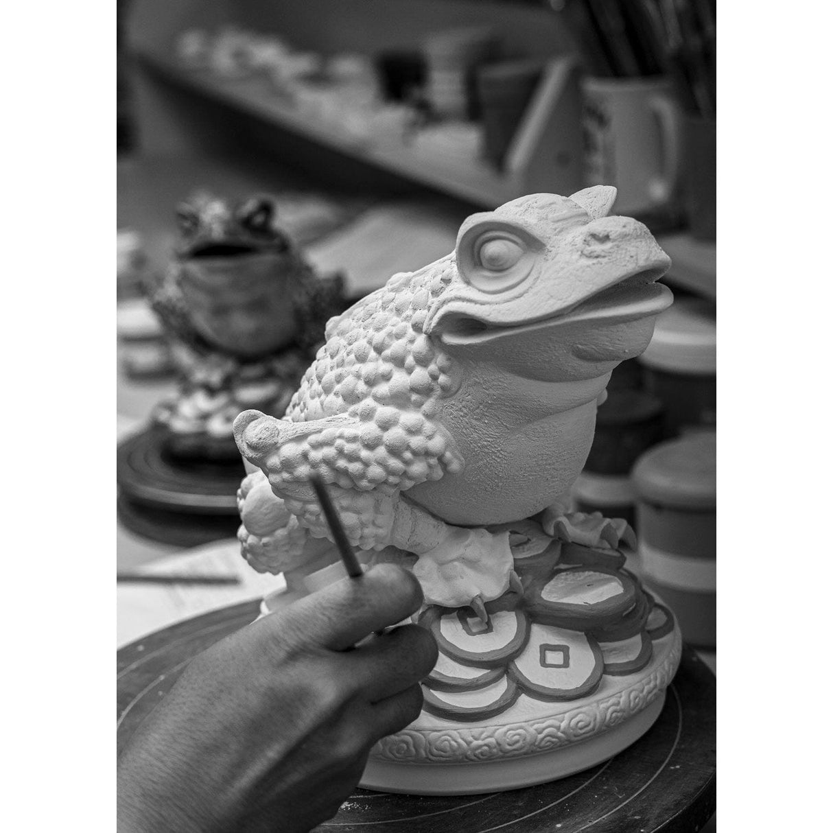 Lladró Figurina Rana Dell'Abbondanza Edizione Limitata 19x19cm Porcellana