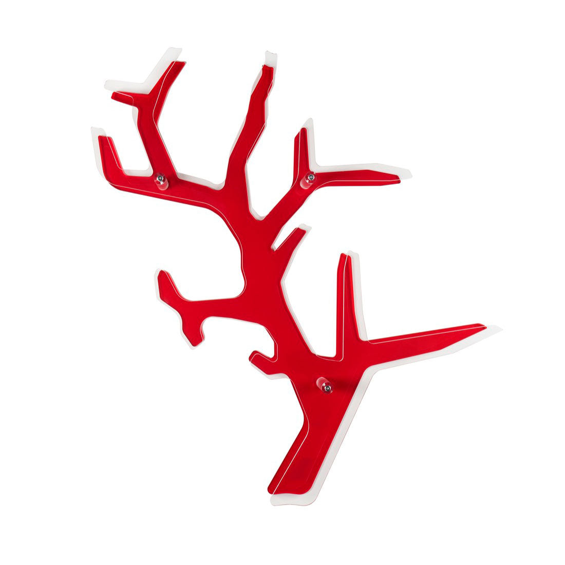 iPLEX Koral White Libreria Scaffale Mensole in PMMA 110x110cm Rosso Made in Italy