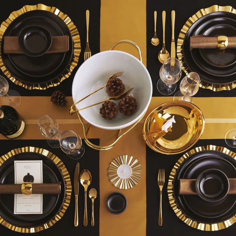 SAMBONET Cutlery Set 24 Pieces Monobloc Gold PVD Keys 52553G81