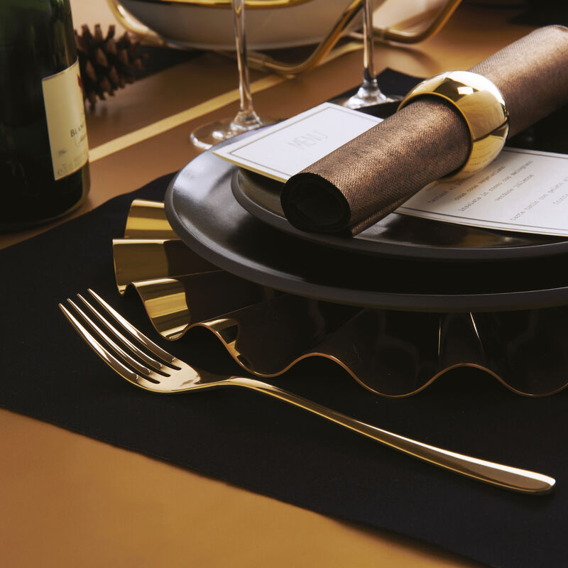 SAMBONET Cutlery Set 24 Pieces Monobloc Gold PVD Keys 52553G81