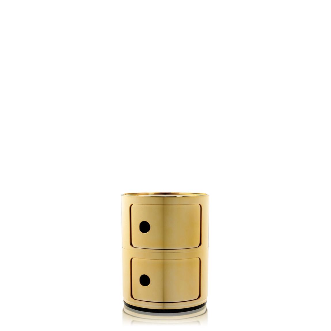 KARTELL Componibili Metal Glossy Gold 40x32cm Container 2 Drawers