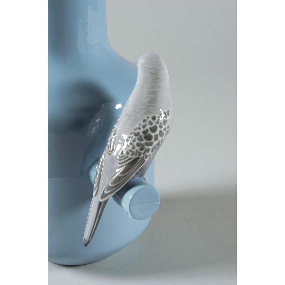 LLADRO' Vaso Parrot Parade Turchese 41x25cm Porcellana