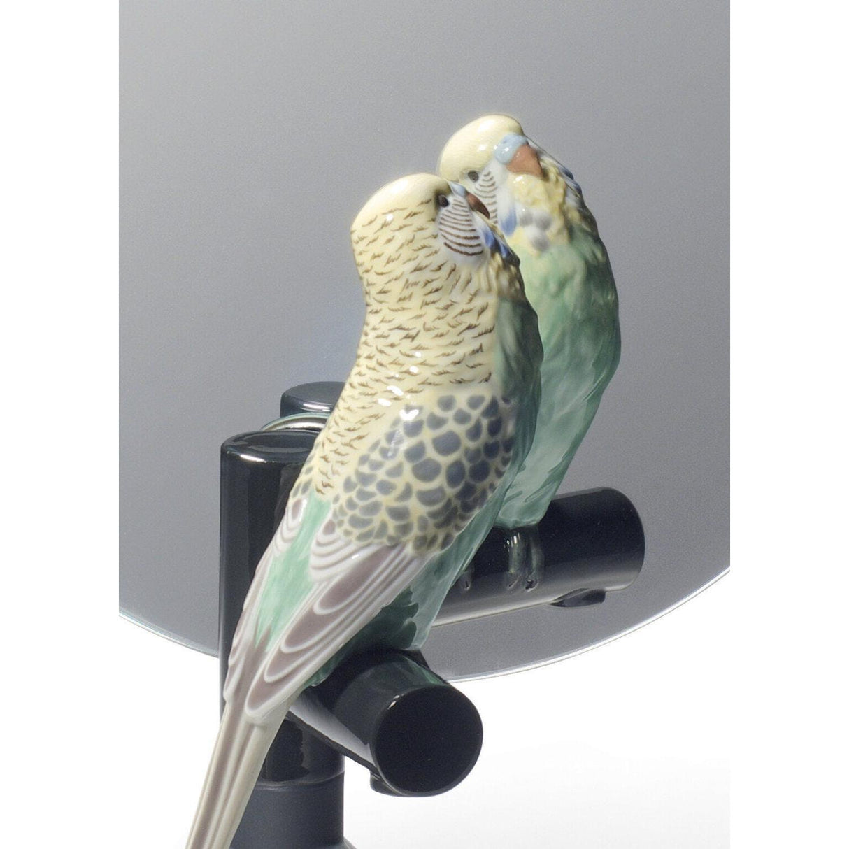 LLADRO' Specchio Toeletta Parrot Vanity 37x27cm Porcellana