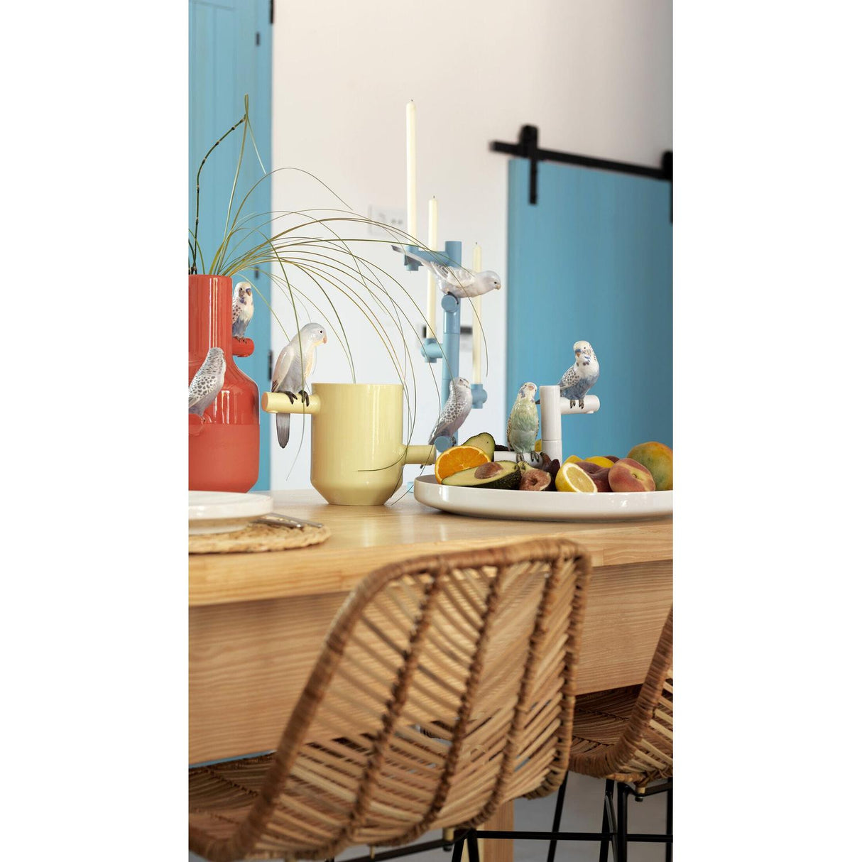 LLADRO' Piatto Parrot Romance 29x41cm Porcellana