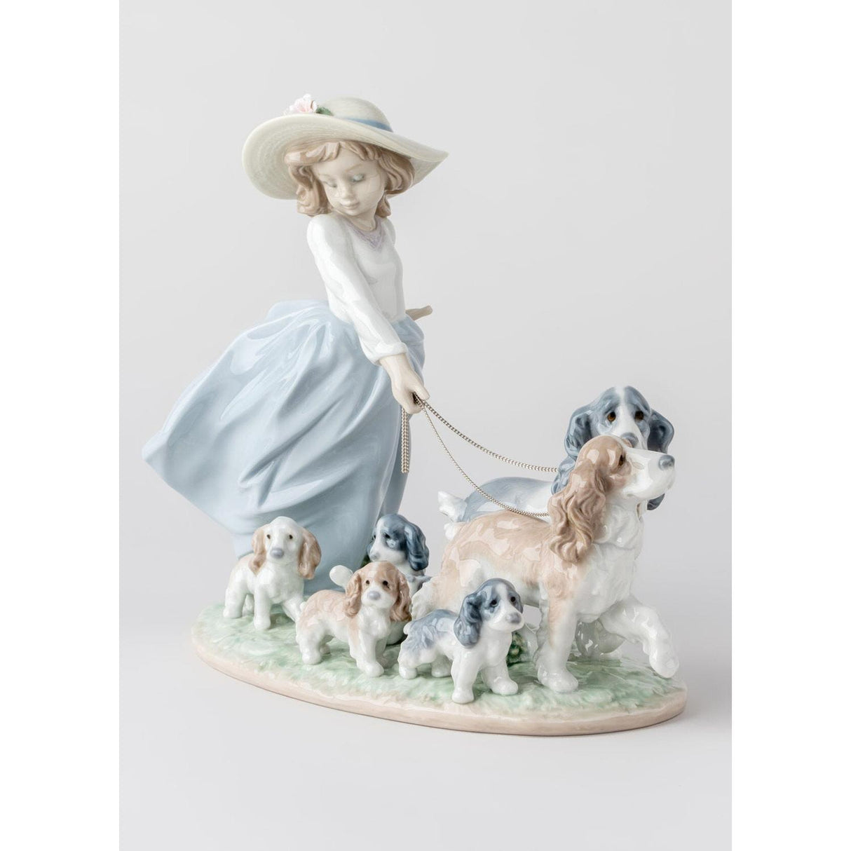 Lladró Figurina Bimba con Cani la Grande Famiglia 24x31cm Porcellana