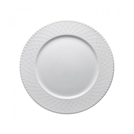 BRANDANI Burlesque Servizio Tavola Piatti Set 18 Pezzi Bianco Porcellana