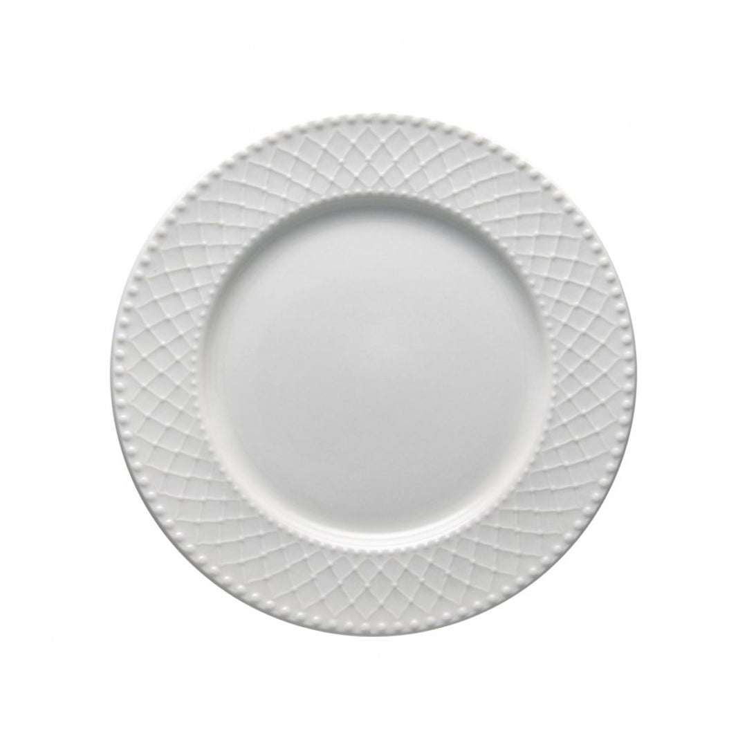 BRANDANI Burlesque Servizio Tavola Piatti Set 18 Pezzi Bianco Porcellana