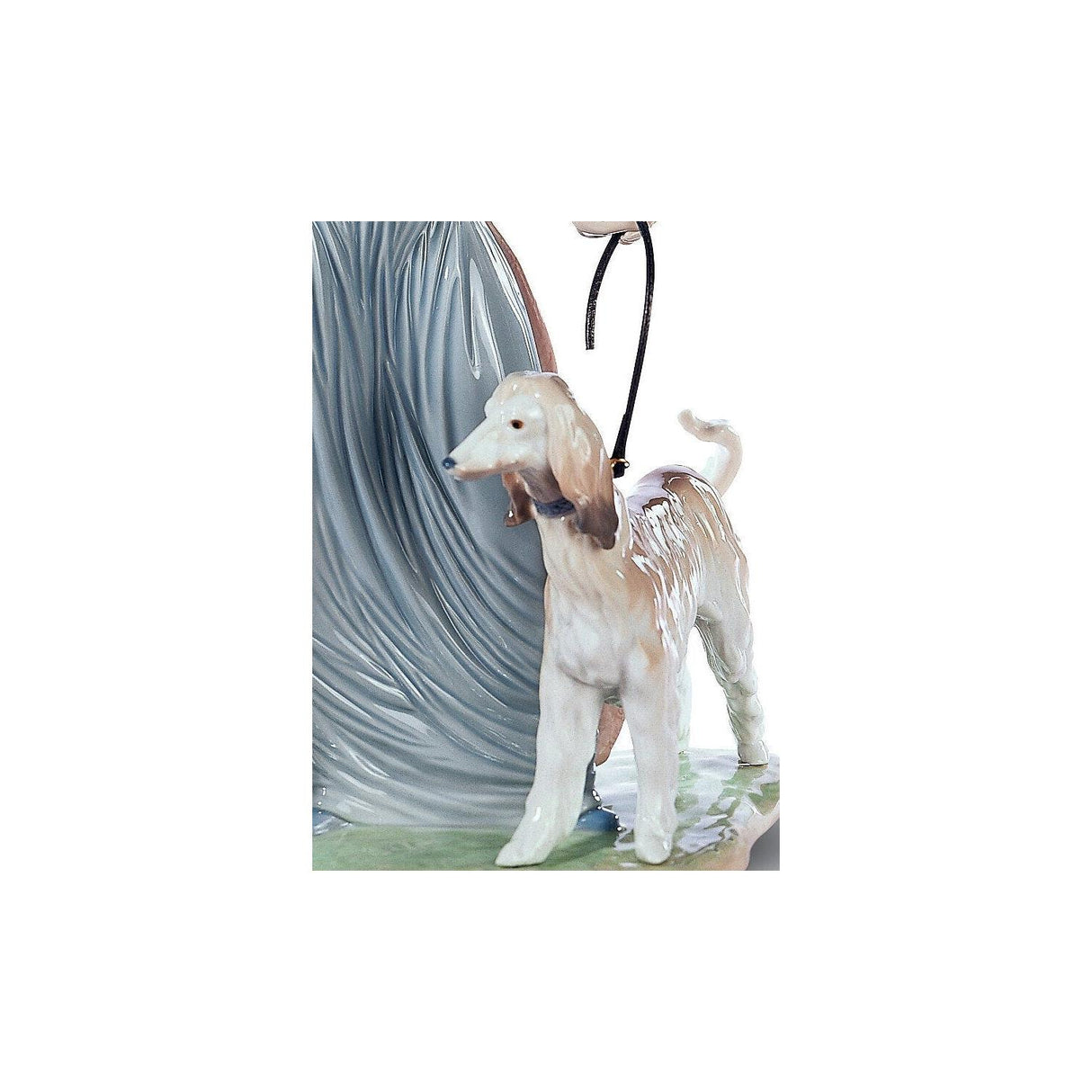 Lladró Figurina Dama con Cani 39x23cm Porcellana