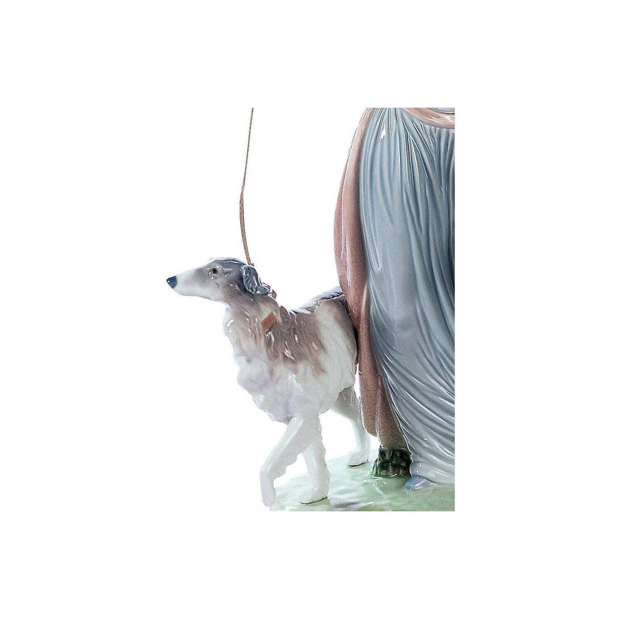 Lladró Figurina Dama con Cani 39x23cm Porcellana