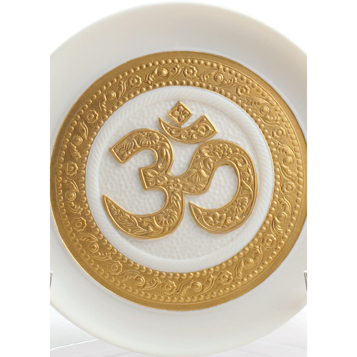 Lladró Piatto Decorativo Om Lustro Oro 10x10cm Porcellana