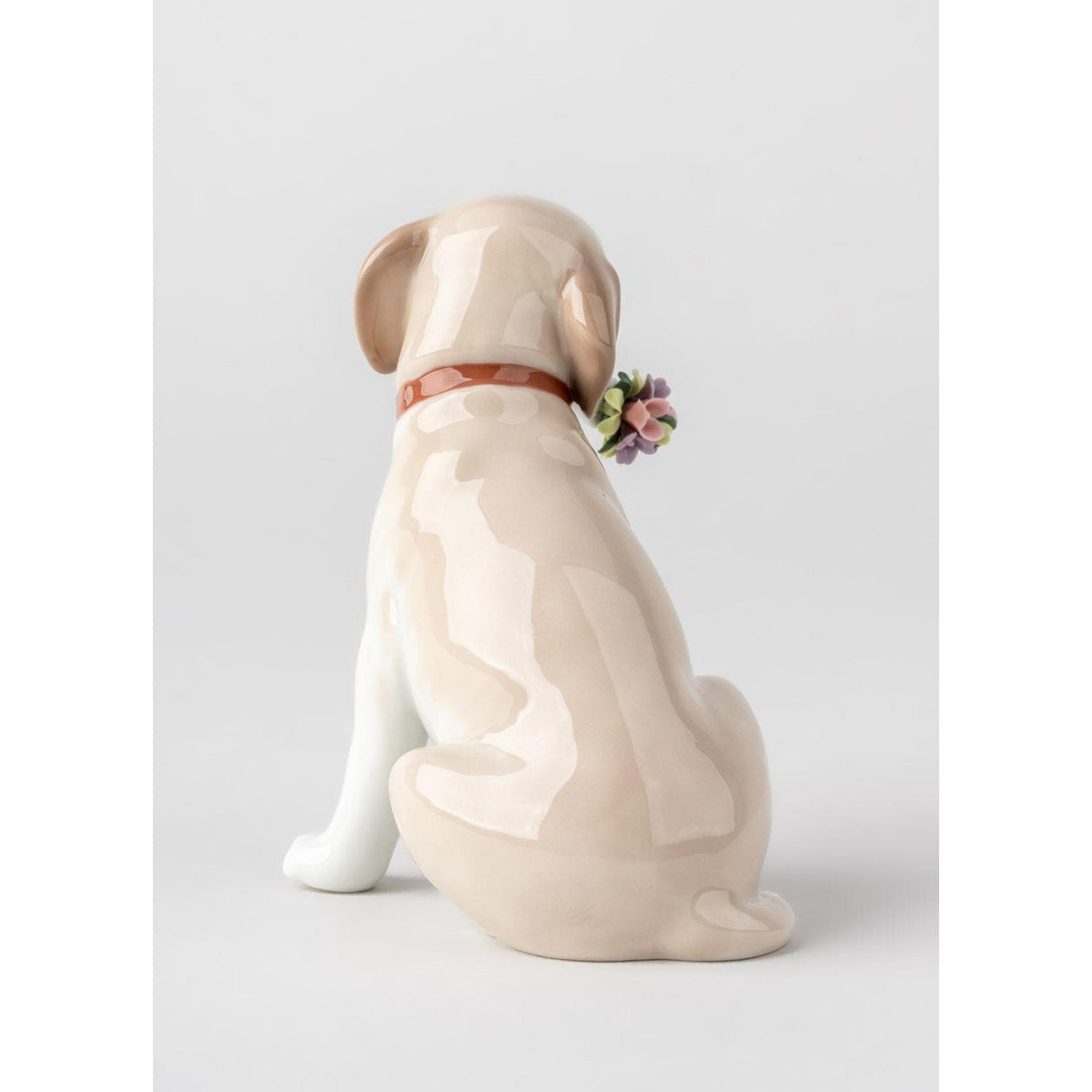 Lladró Figurina Cane Questi Fiori Sono per Te 12x7cm Porcellana