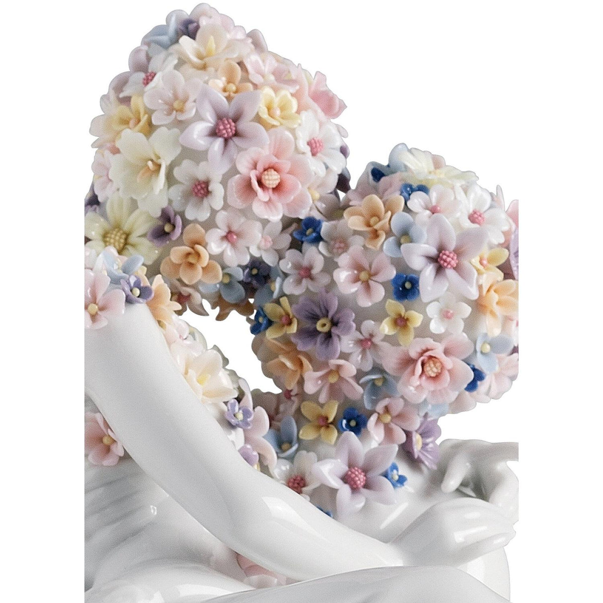 LLADRO' Scultura Amore II Fiori 27x17cm Porcellana