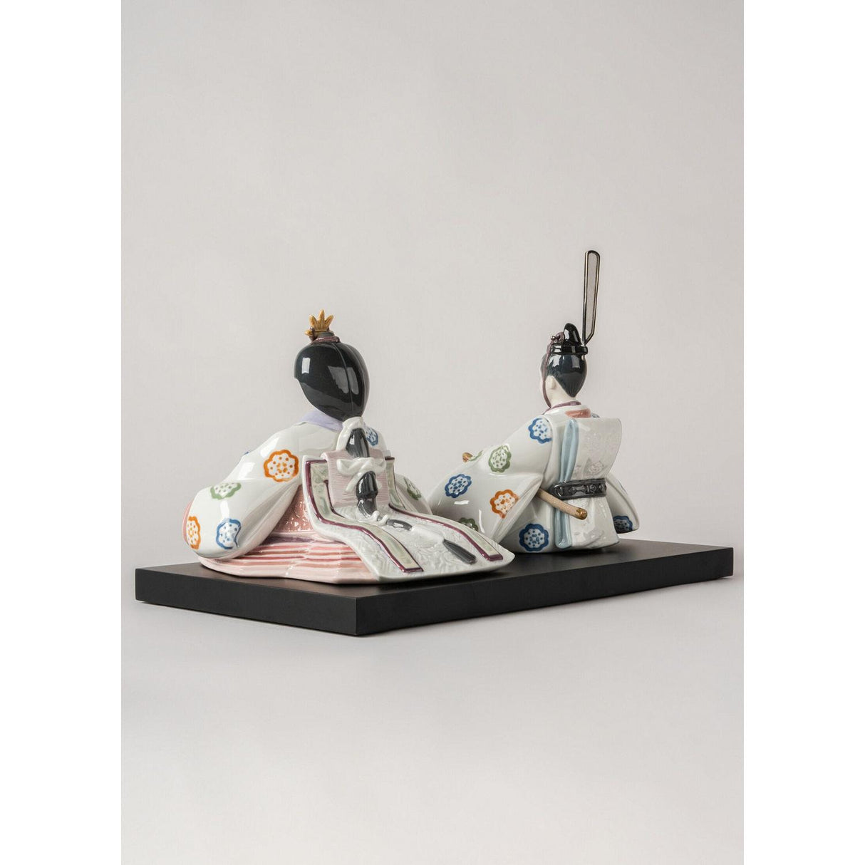 Lladró Scultura Hina Dolls Incisione Floreale Serie Limitata 26x41cm Porcellana